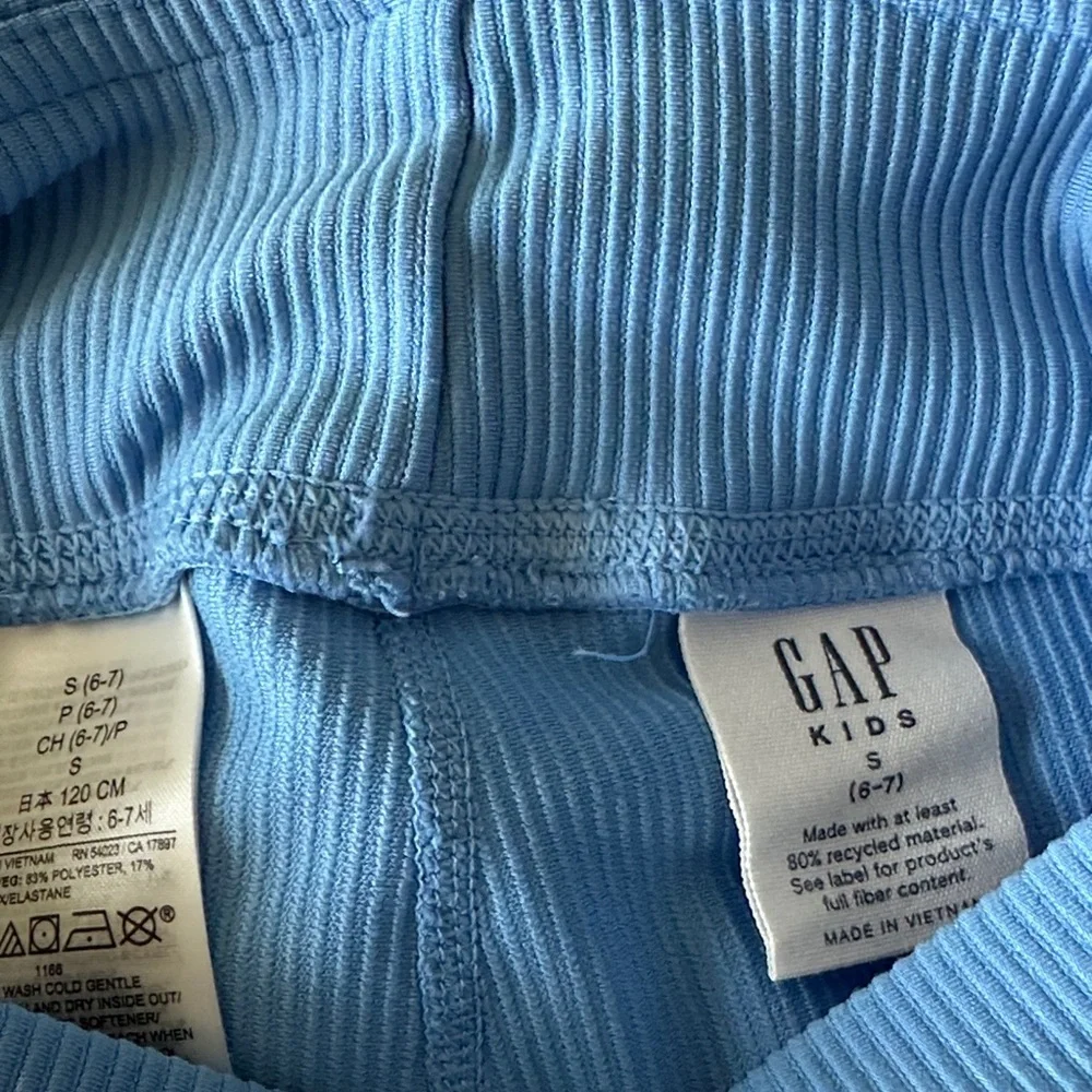 GAP Ribbed High-Waist Biker Shorts — Lavender & Sky Blue